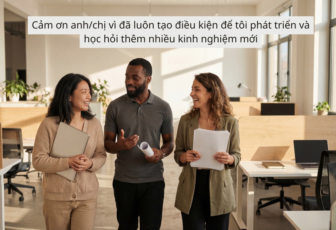Lời cảm ơn hay nhất trong công việc