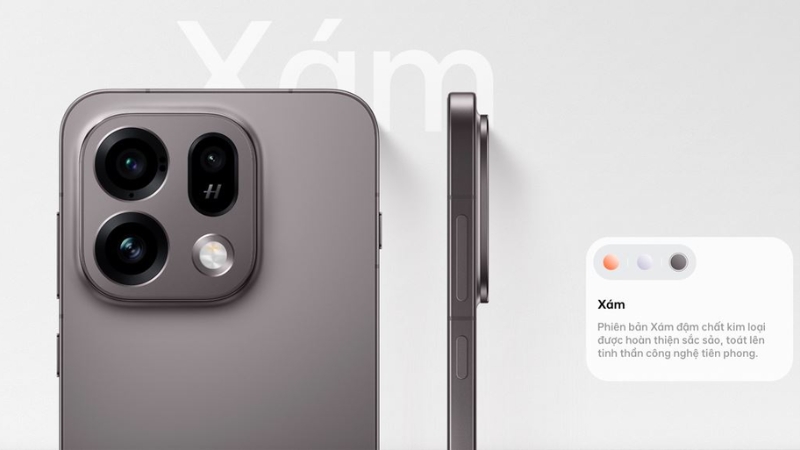 OPPO Find X9s mang đến ba sự lựa chọn về m&agrave;u sắc gồm X&aacute;m, T&iacute;m Nhạt v&agrave; Cam Nhạt