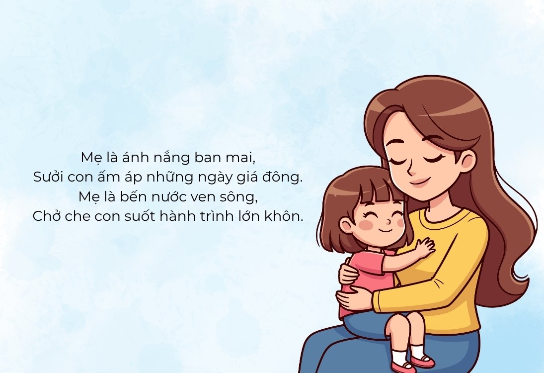 Bài thơ về mẹ hay, ngắn gọn cho trẻ mầm non Bài thơ về mẹ hay, ngắn gọn cho trẻ mầm non