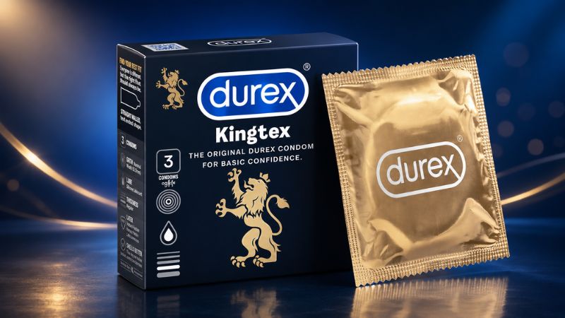 Sản phẩm bao cao su Durex Kingtex, kích thước 49mm