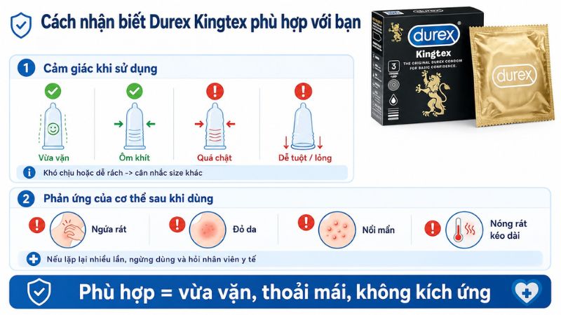 Cách nhận biết Durex Kingtex phù hợp với nhu cầu của bạn