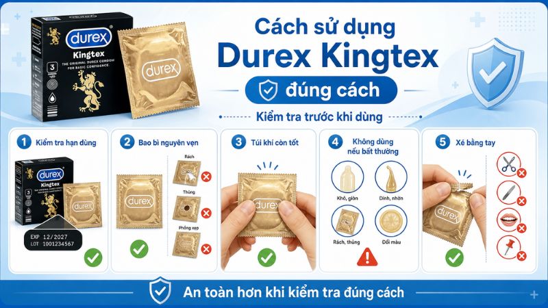 Kiểm tra bao cao su trước khi sử dụng