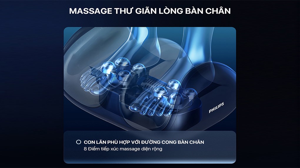 Máy massage chân Philips giúp giảm tê mỏi, tăng lưu thông máu hiệu quả