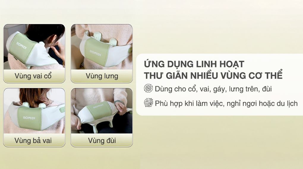 Máy massage cổ vai gáy Bomidi MP2 Lite có nhiều tính năng tiện lợi giúp mẹ của bạn được thư giãn thoải mái Máy massage cổ vai gáy Bomidi MP2 Lite có nhiều tính năng tiện lợi giúp mẹ của bạn được thư giãn thoải mái