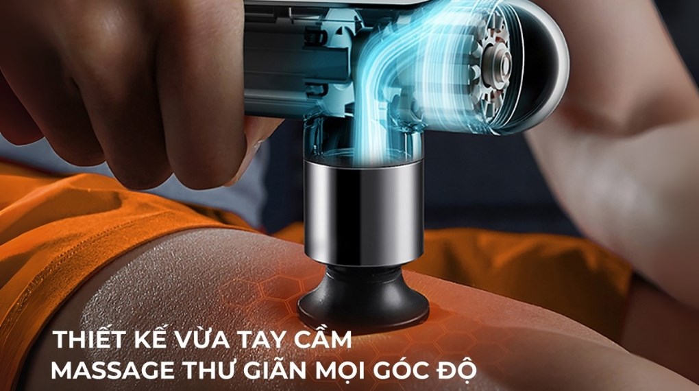 Thiết kế nhỏ gọn, nhẹ tay giúp massage thoải mái ở nhiều vị trí cơ thể