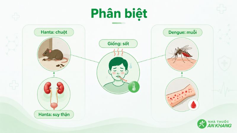 Điểm giống v&agrave; kh&aacute;c nhau giữa sốt xuất huyết do virus hanta v&agrave; virus Dengue