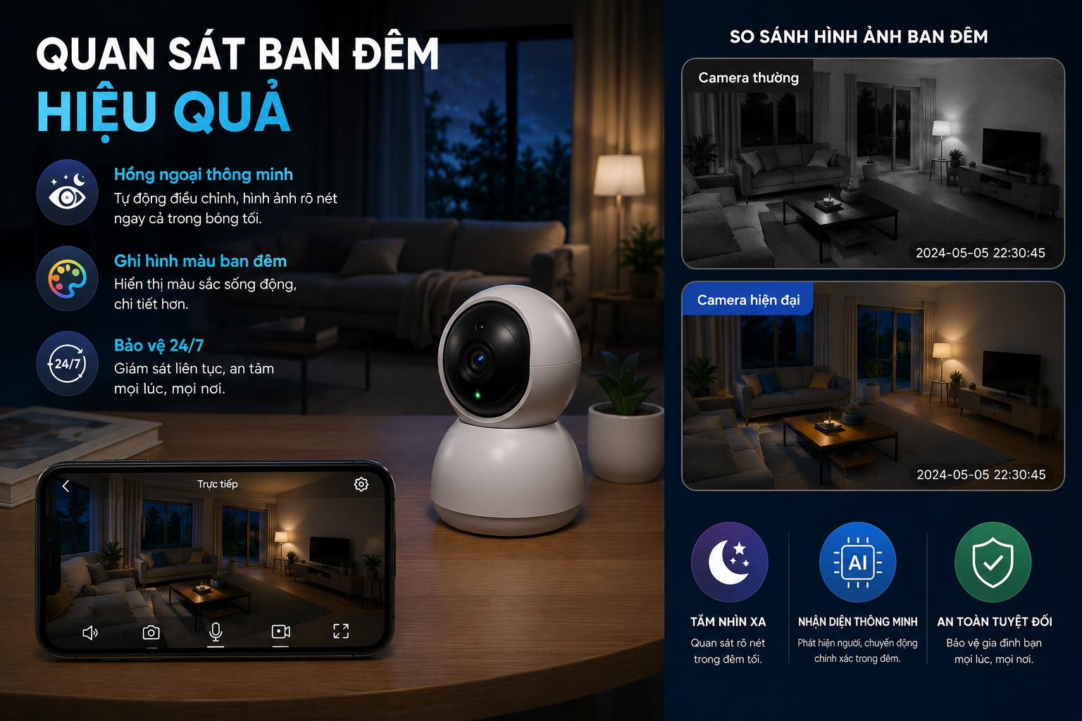 Camera giúp việc theo dõi ban đêm trở nên chi tiết và chính xác hơn rất nhiều Camera giúp việc theo dõi ban đêm trở nên chi tiết và chính xác hơn rất nhiều