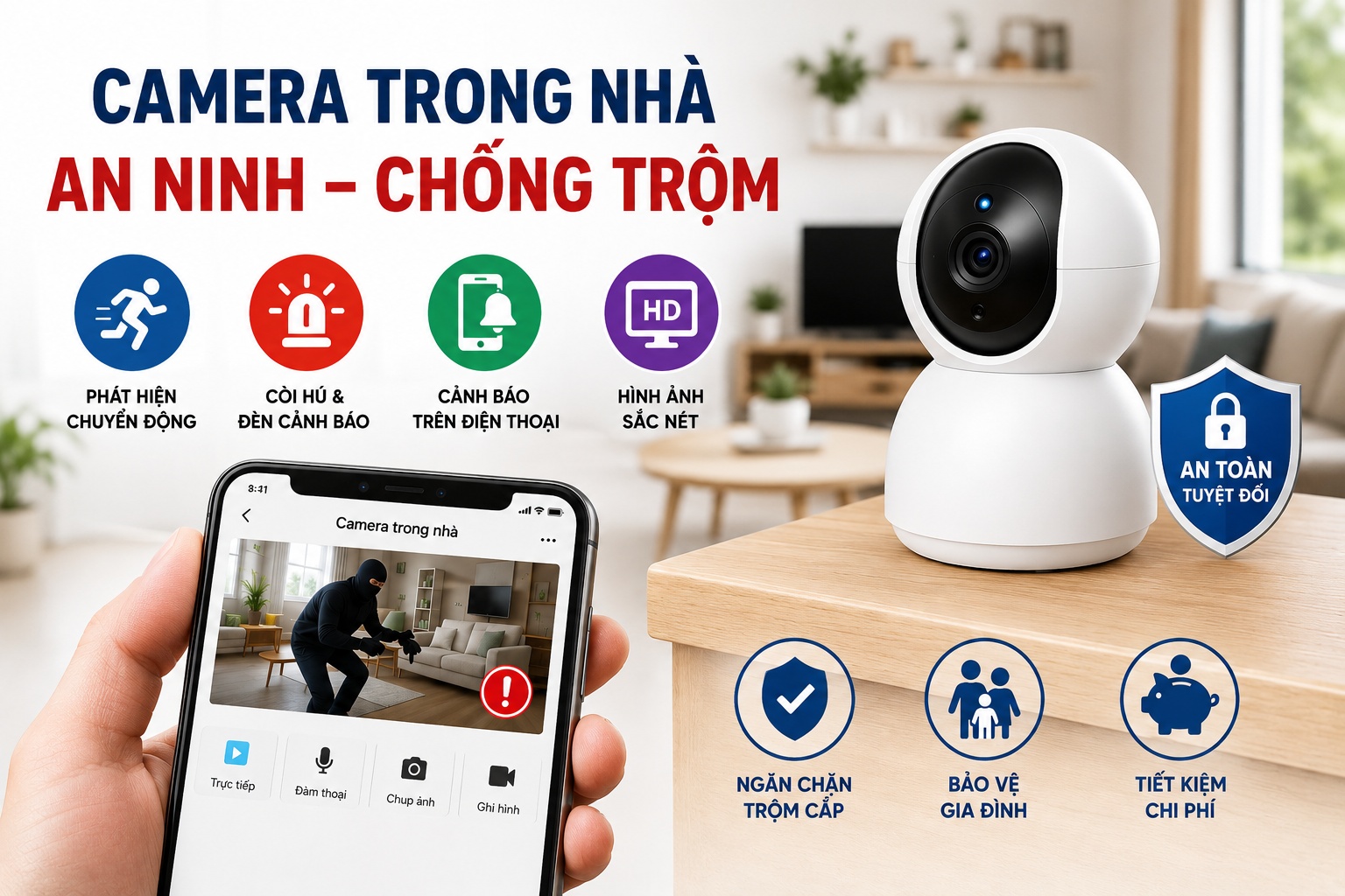 Camera trong nhà là một trong những giải pháp chống trộm hiệu quả và tiết kiệm hiện nay Camera trong nhà là một trong những giải pháp chống trộm hiệu quả và tiết kiệm hiện nay