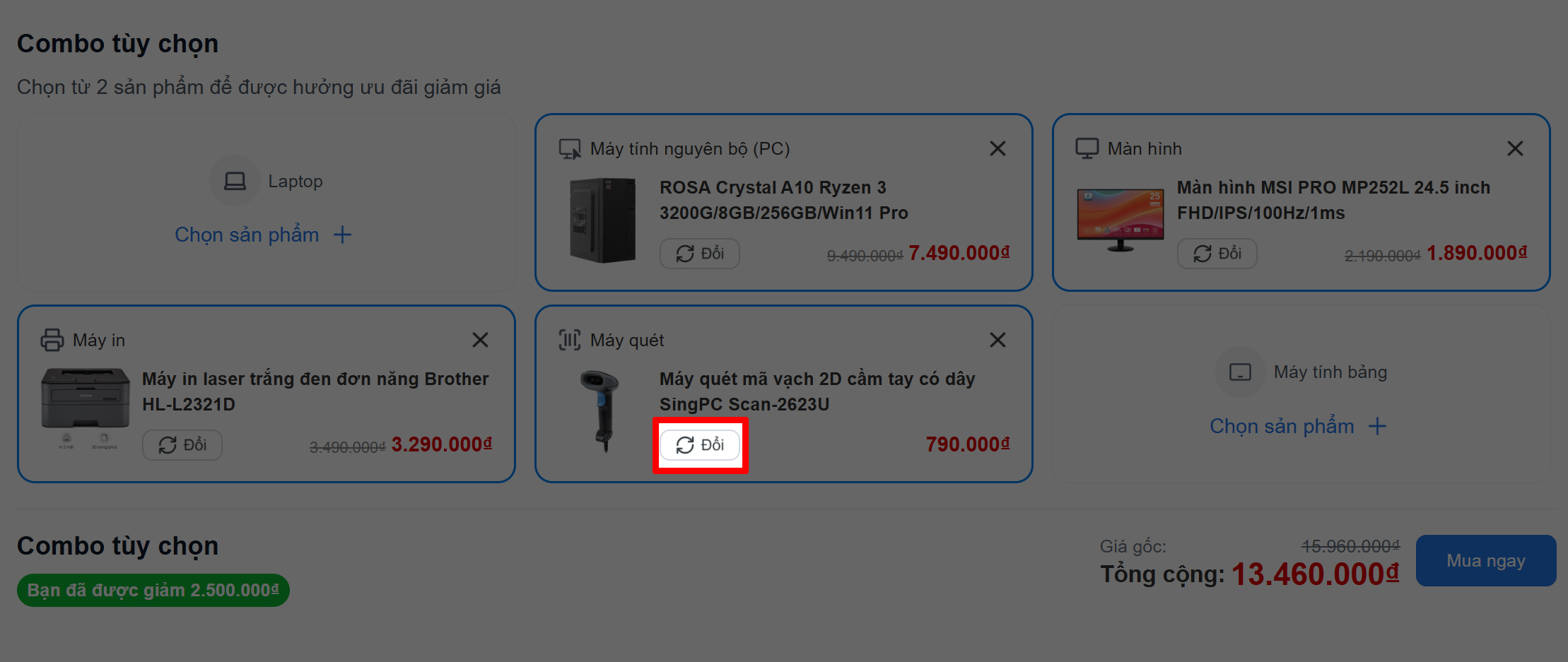 Cách mua gói combo thiết bị hộ kinh doanh tại TGDĐ Cách mua gói combo thiết bị hộ kinh doanh tại TGDĐ