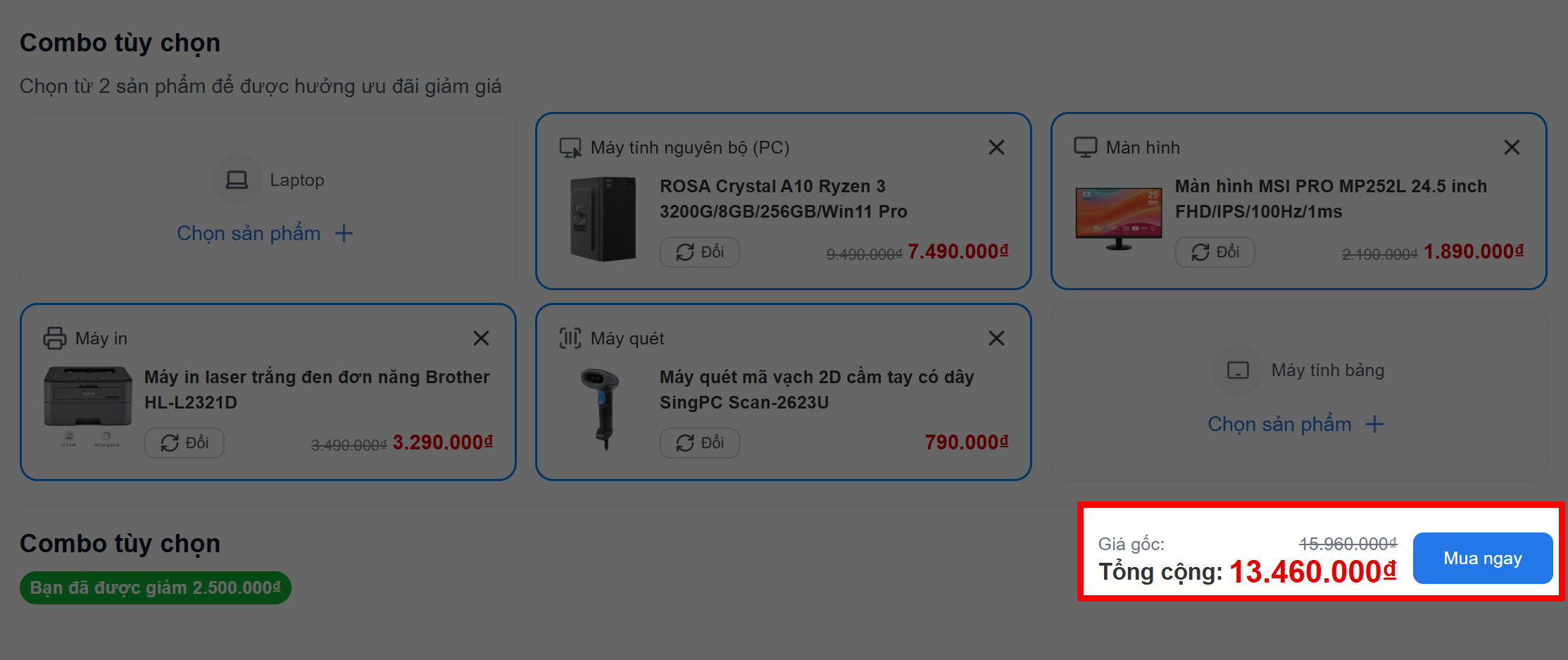 Cách mua gói combo thiết bị hộ kinh doanh tại TGDĐ Cách mua gói combo thiết bị hộ kinh doanh tại TGDĐ