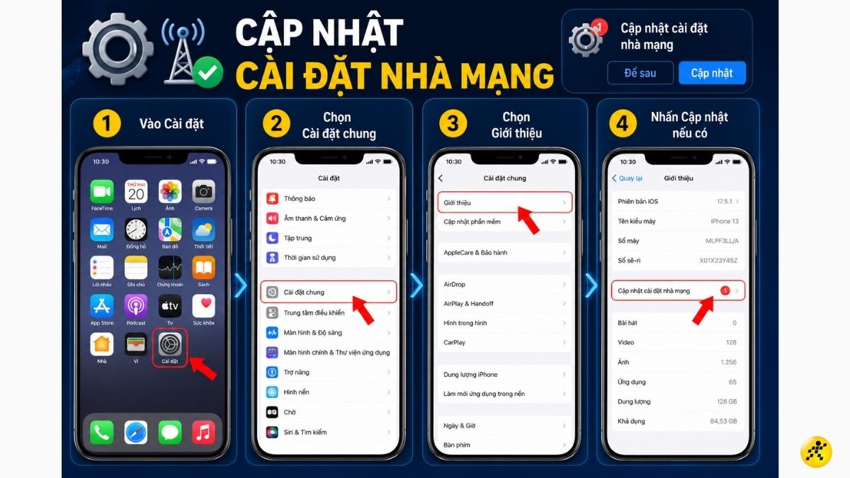 Cập nhật c&agrave;i đặt nh&agrave; mạng 