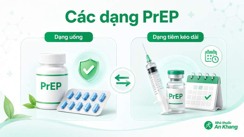PrEP hiện có dạng uống và dạng tiêm tác dụng kéo dài tại một số cơ sở y tế PrEP hiện có dạng uống và dạng tiêm tác dụng kéo dài tại một số cơ sở y tế