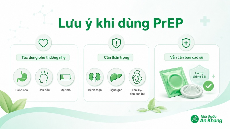 PrEP giúp phòng HIV nhưng không thay thế hoàn toàn bao cao su và các biện pháp phòng STI khác PrEP giúp phòng HIV nhưng không thay thế hoàn toàn bao cao su và các biện pháp phòng STI khác