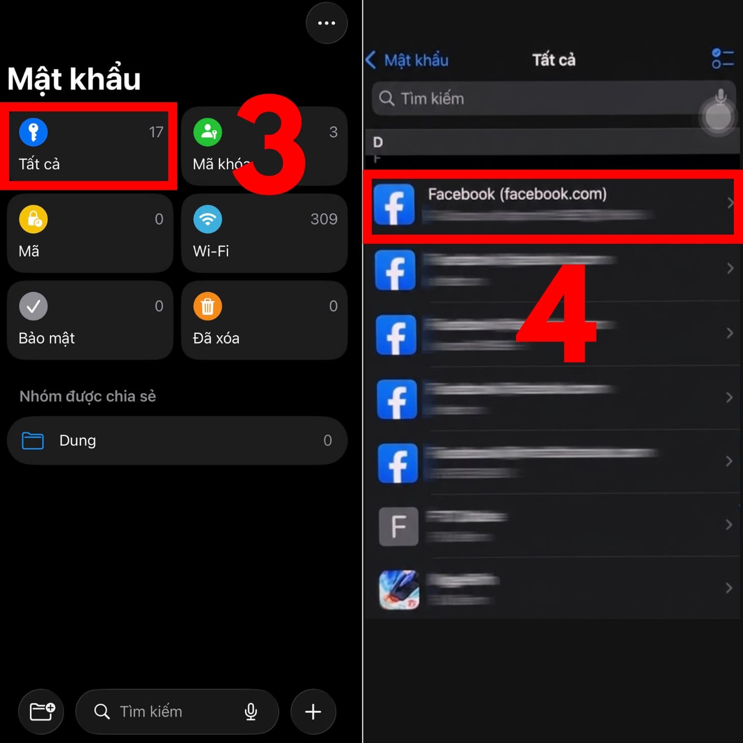 Chọn tài khoản Facebook bạn muốn xem mật khẩu Chọn tài khoản Facebook bạn muốn xem mật khẩu