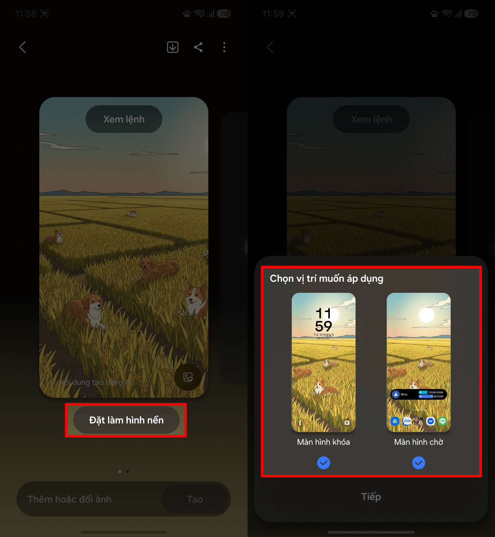 Cách tạo hình nền bằng Galaxy AI