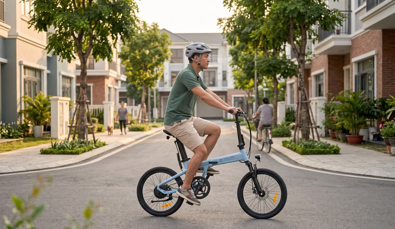 Xe đạp trợ lực điện ADO gấp gọn, chạy êm, chuẩn cho dân đô thị Xe đạp trợ lực điện ADO gấp gọn, chạy êm, chuẩn cho dân đô thị