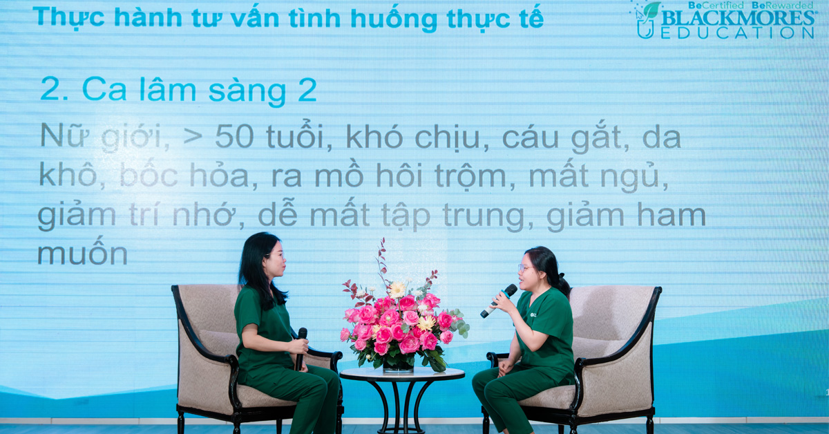 ược sĩ trực tiếp thực hành xử lý tình huống, từ khai thác nhu cầu đến đề xuất giải pháp chăm sóc sức khỏe phù hợp