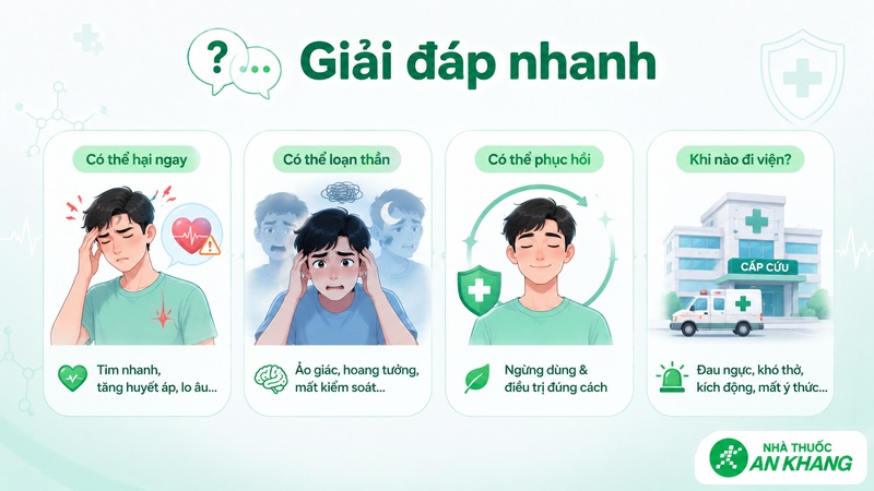 Một số câu hỏi thường gặp về tác hại của ma túy đá và thời điểm cần đi bệnh viện Một số câu hỏi thường gặp về tác hại của ma túy đá và thời điểm cần đi bệnh viện