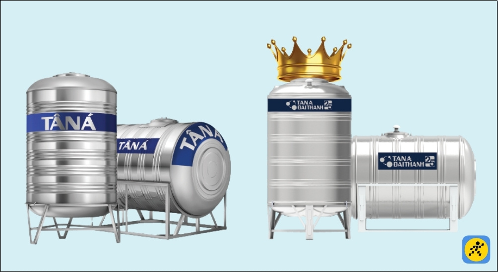 Sản phẩm chính hãng luôn đi kèm với tem nhãn, logo thương hiệu dập nổi rõ ràng trên thân bồn và chân đế
