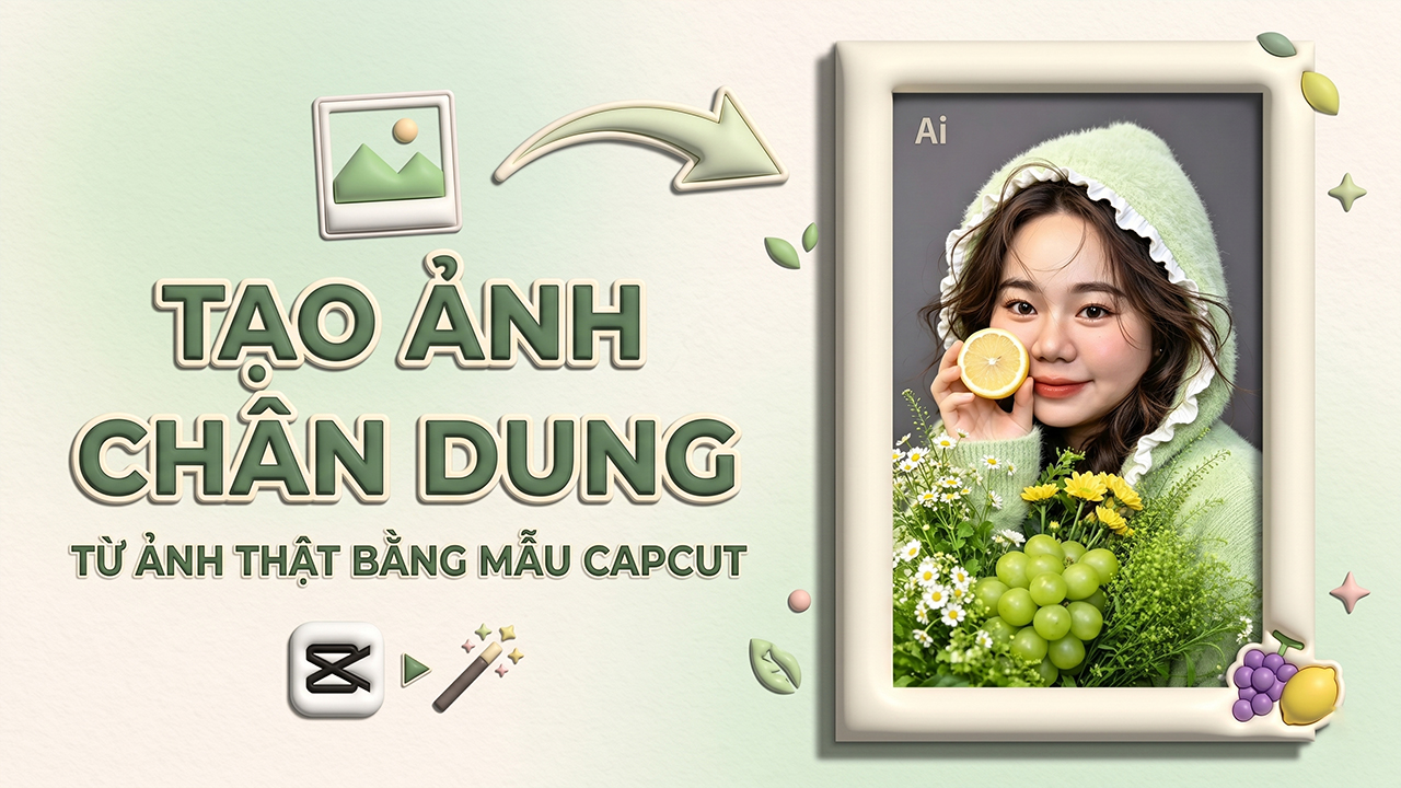 Cách tạo ảnh chân dung từ ảnh thật bằng mẫu Capcut Cách tạo ảnh chân dung từ ảnh thật bằng mẫu Capcut