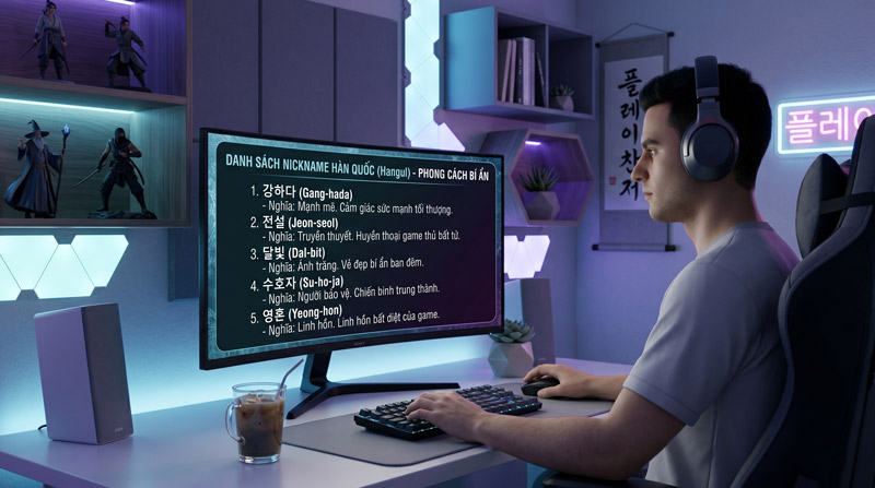 Khám phá loạt nickname tiếng Hàn hiện đại, cá tính và chuẩn phong cách game thủ chuyên nghiệp