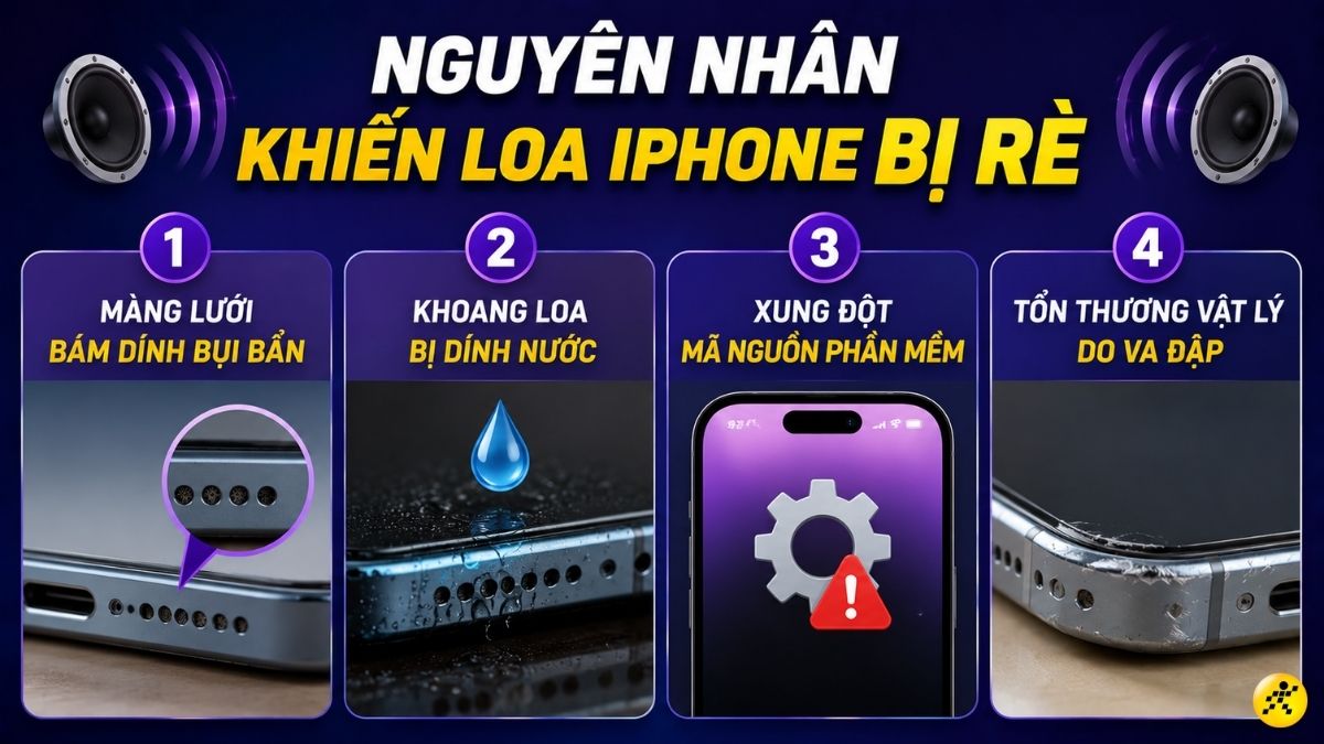 Nguyên nhân khiến loa iPhone bị rè Nguyên nhân khiến loa iPhone bị rè