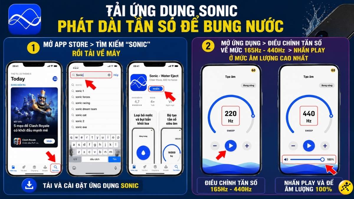 Dùng ứng dụng Sonic phát dải tần số Dùng ứng dụng Sonic phát dải tần số