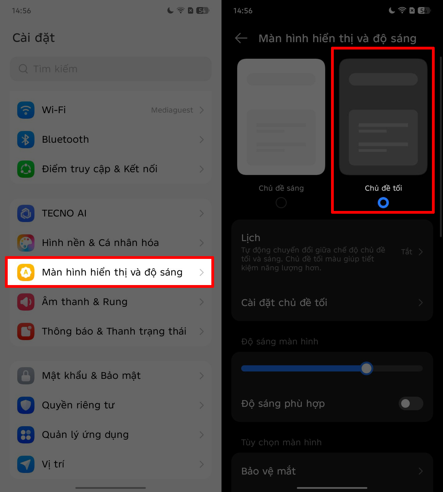 Cách bật chế độ tối trên TECNO Spark Go 3 Cách bật chế độ tối trên TECNO Spark Go 3