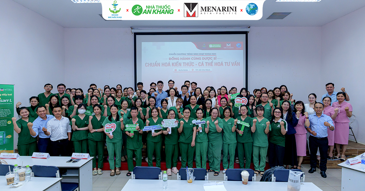 Khoảnh khắc gắn kết của tập thể dược sĩ An Khang và các chuyên gia, khép lại một buổi đào tạo chuyên môn đầy giá trị
