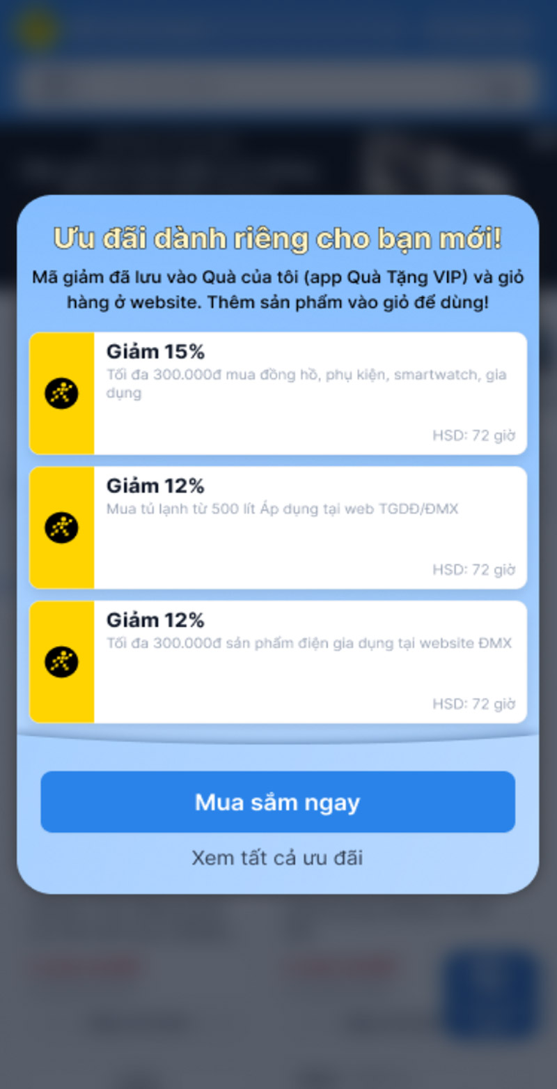 Săn ngay hàng ngàn voucher giảm giá cực sốc tại Thế Giới Di Động và Điện máy XANH dành cho mọi khách hàng Săn ngay hàng ngàn voucher giảm giá cực sốc tại Thế Giới Di Động và Điện máy XANH dành cho mọi khách hàng