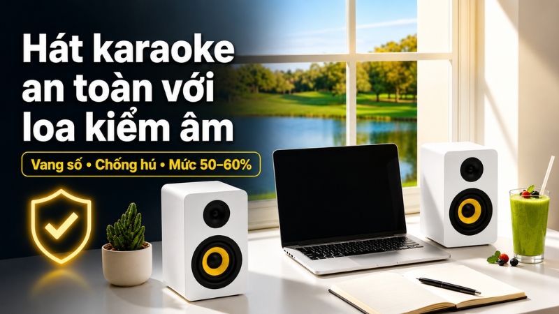 C&aacute;ch h&aacute;t karaoke an to&agrave;n bằng loa kiểm &acirc;m