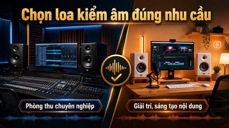 Chọn loa kiểm &acirc;m tốt nhất theo nhu cầu