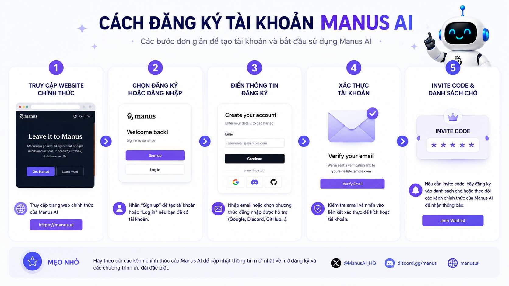 Cách đăng ký tài khoản Manus AI Cách đăng ký tài khoản Manus AI