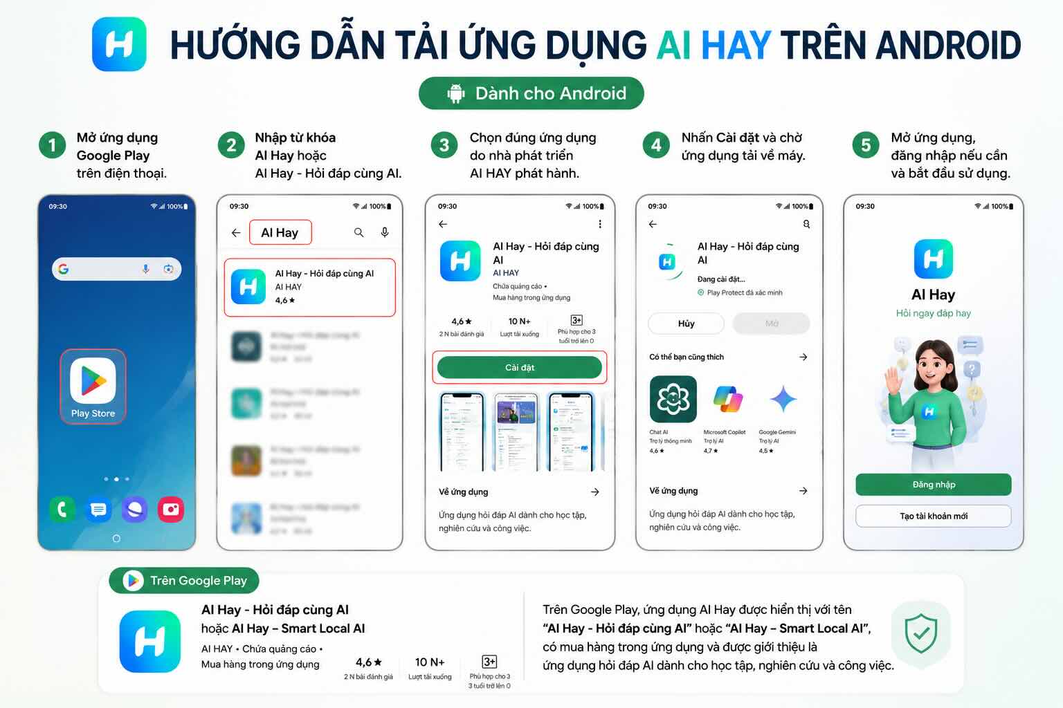 C&aacute;ch tải ứng dụng AI HAY tr&ecirc;n Android