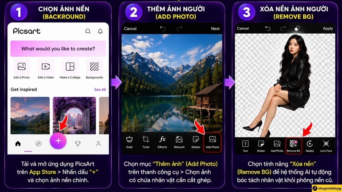 Chọn tính năng Xóa nền (Remove BG) Chọn tính năng Xóa nền (Remove BG)