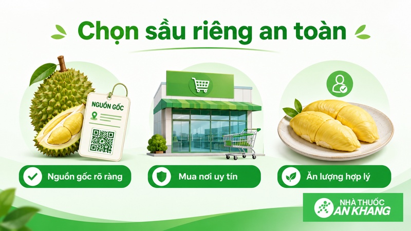 Ưu tiên sầu riêng có nguồn gốc rõ ràng, vùng trồng và ăn với lượng hợp lý để giảm rủi ro. Ưu tiên sầu riêng có nguồn gốc rõ ràng, vùng trồng và ăn với lượng hợp lý để giảm rủi ro.