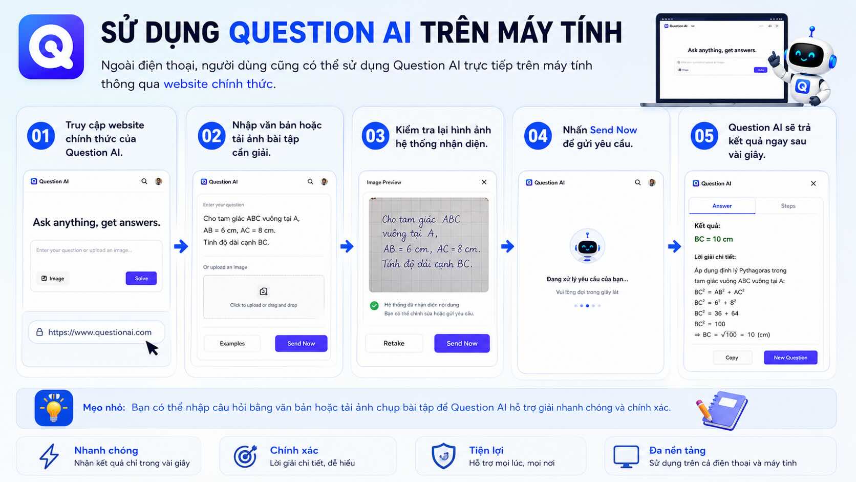 Cách sử dụng Question AI trên máy tính Cách sử dụng Question AI trên máy tính