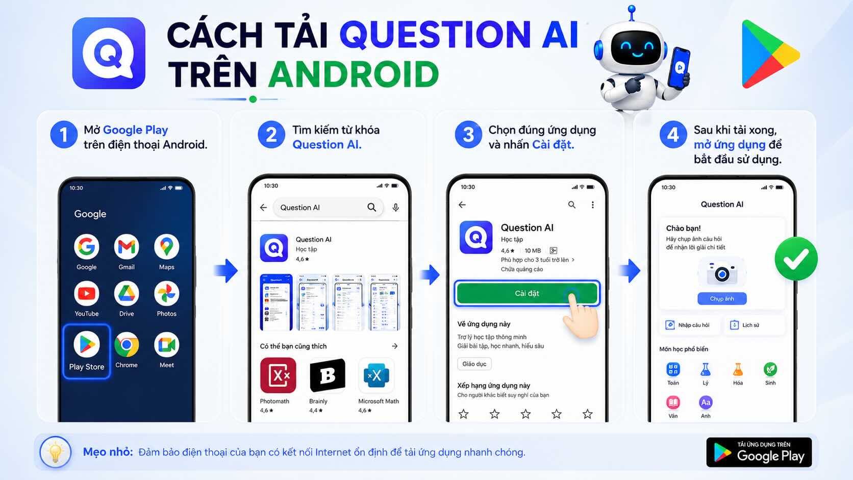 Cách tải Question AI trên Android Cách tải Question AI trên Android