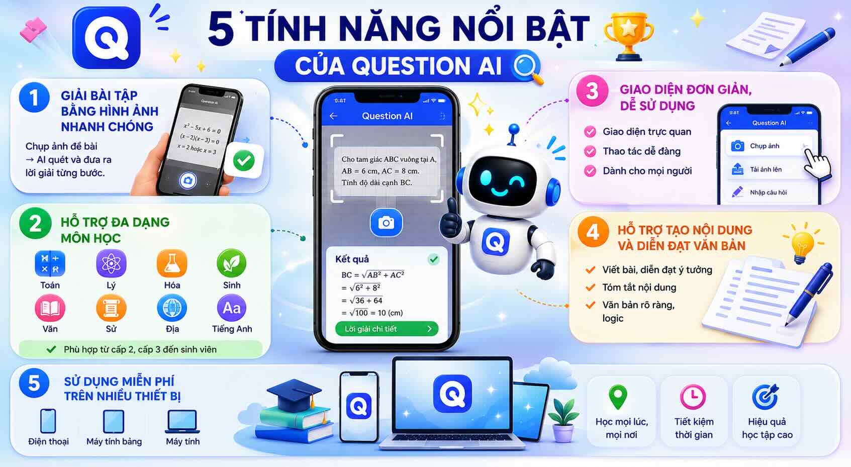 Các tính năng trên Question AI Các tính năng trên Question AI