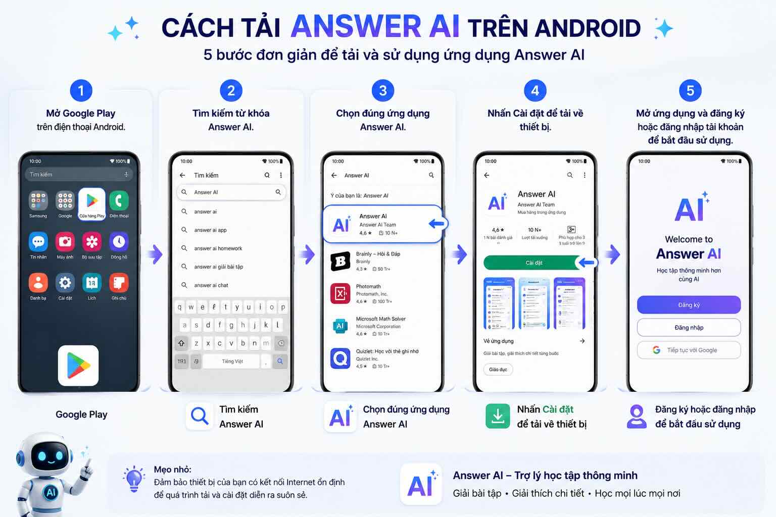 Cách tải Answer AI trên Android Cách tải Answer AI trên Android