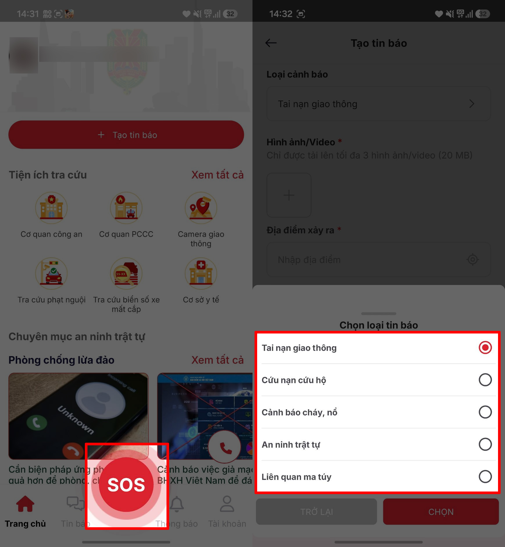Cách sử dụng ứng dụng SOS ANTT Cách sử dụng ứng dụng SOS ANTT