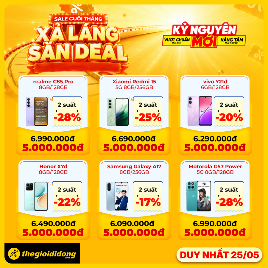 Sale cuối tháng - Xả láng săn deal: Hàng loạt điện thoại, đồng hồ, laptop,... giảm giá sốc Sale cuối tháng - Xả láng săn deal: Hàng loạt điện thoại, đồng hồ, laptop,... giảm giá sốc