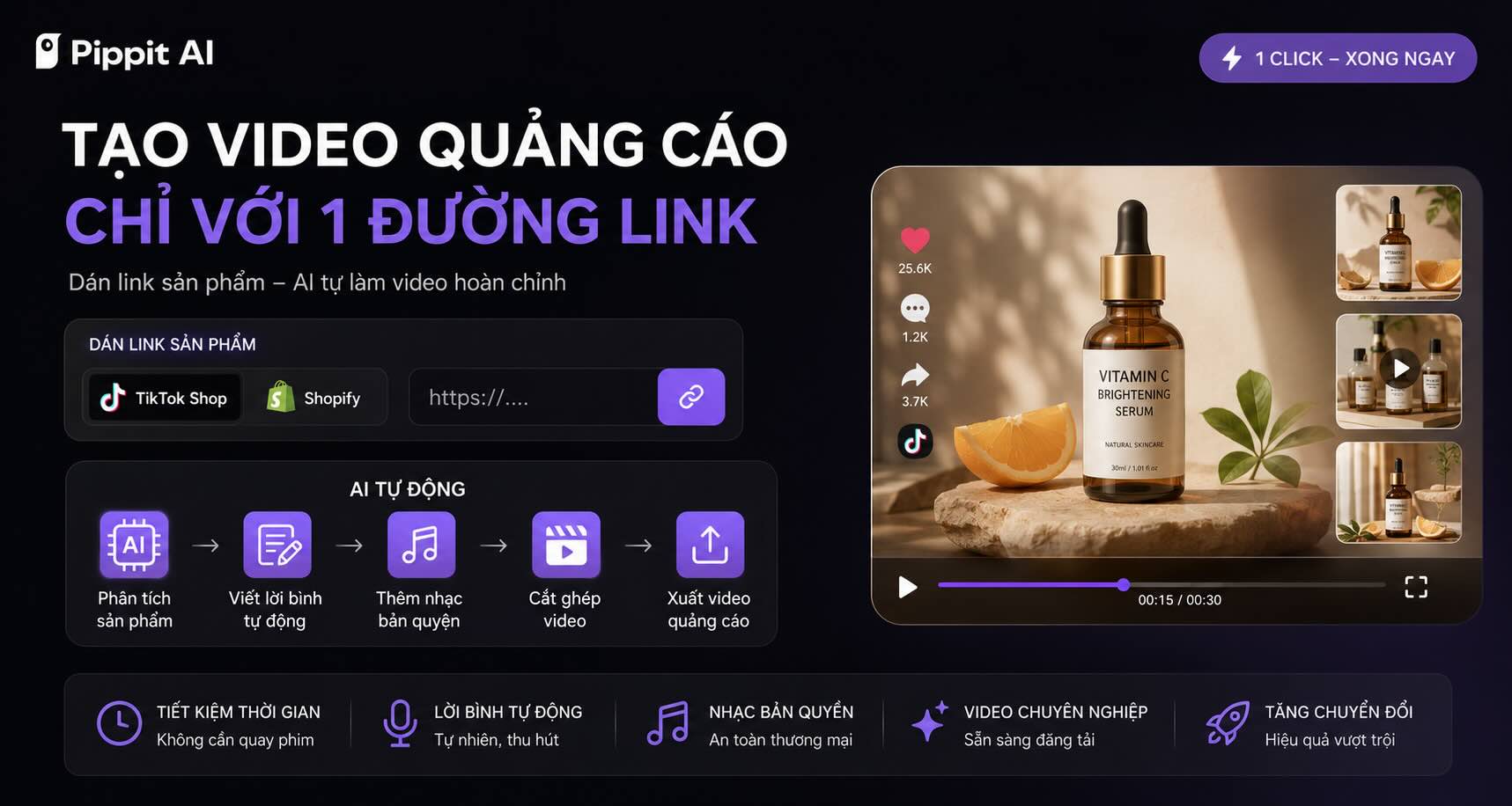 Tạo video chỉ với 1 đường link