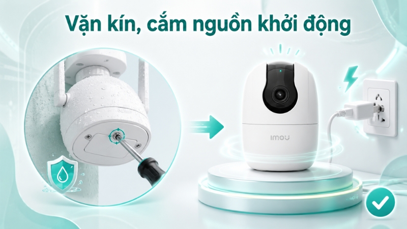 Bước 4: Ho&agrave;n tất v&agrave; cấp nguồn