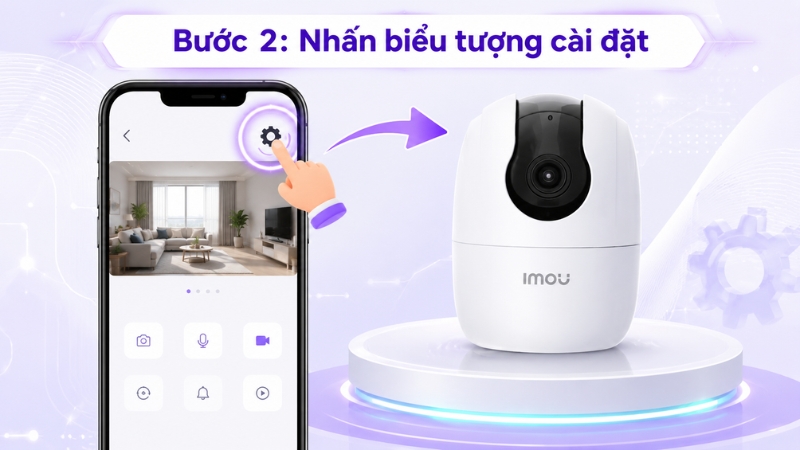 Nhấn v&agrave;o biểu tượng C&agrave;i đặt