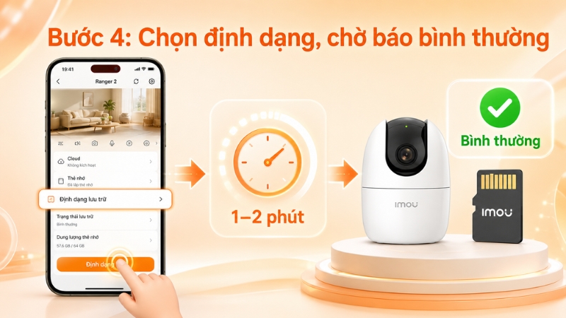 Chọn Định dạng lưu trữ (Format