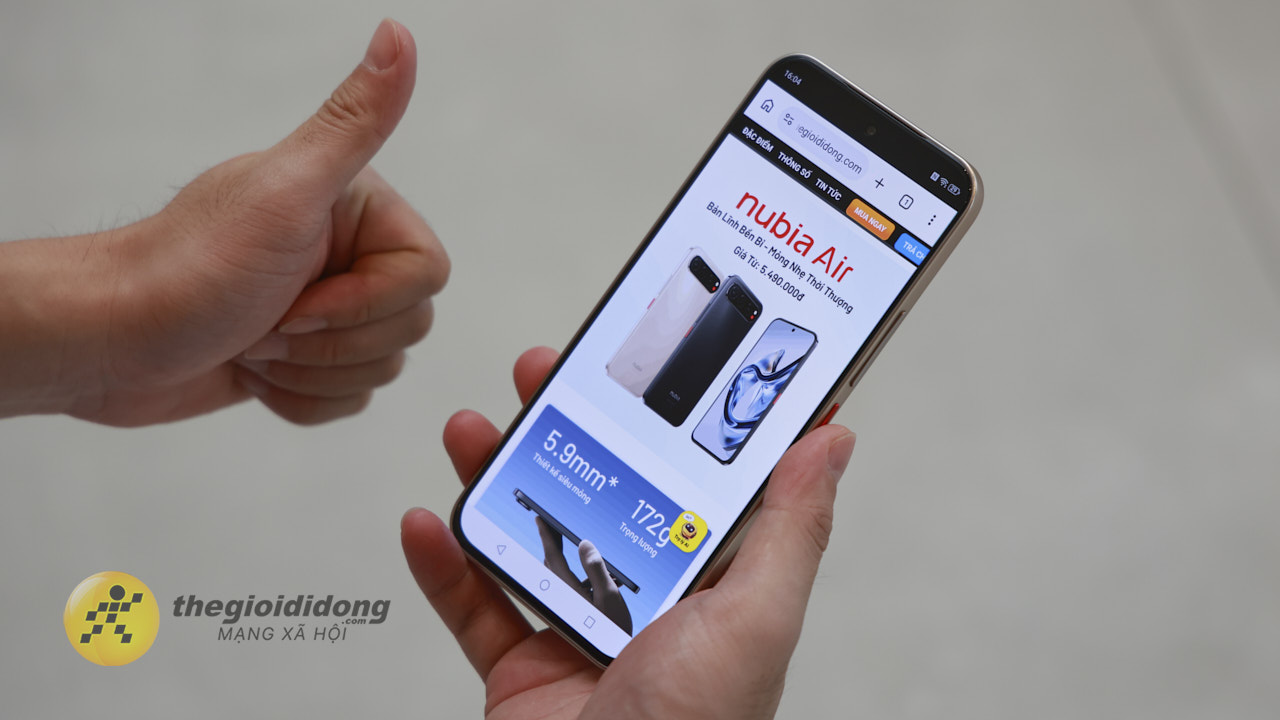 Trên tay Nubia Air: Giá hơn 5 triệu mà có màn hình AMOLED 1.5K, thiết kế siêu mỏng 6 mm Trên tay Nubia Air: Giá hơn 5 triệu mà có màn hình AMOLED 1.5K, thiết kế siêu mỏng 6 mm