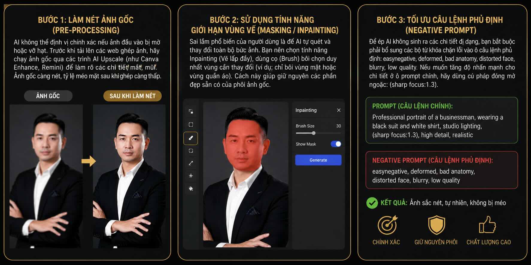 Các bước để ảnh AI đẹp hơn Các bước để ảnh AI đẹp hơn