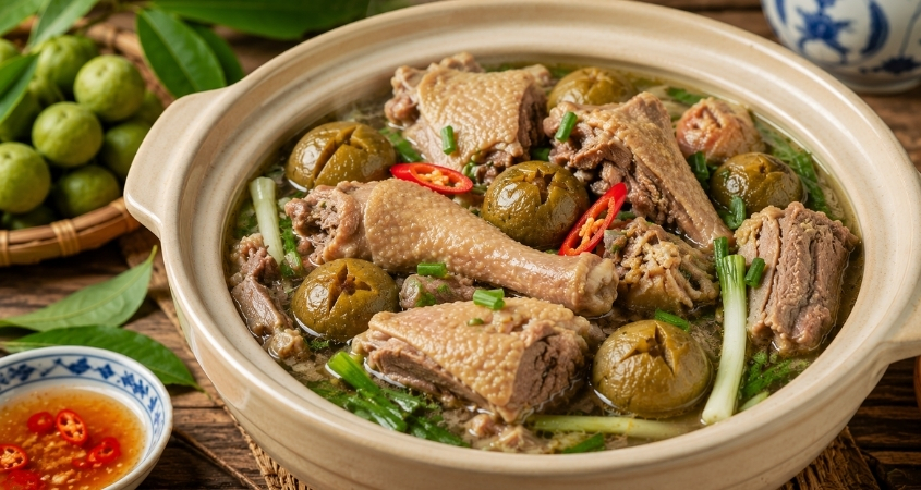 Cách nấu vịt om sấu Hà Nội chuẩn miền Bắc