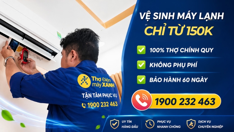 Dịch vụ vệ sinh máy lạnh tại nhà của Thợ Điện máy XANH Dịch vụ vệ sinh máy lạnh tại nhà của Thợ Điện máy XANH